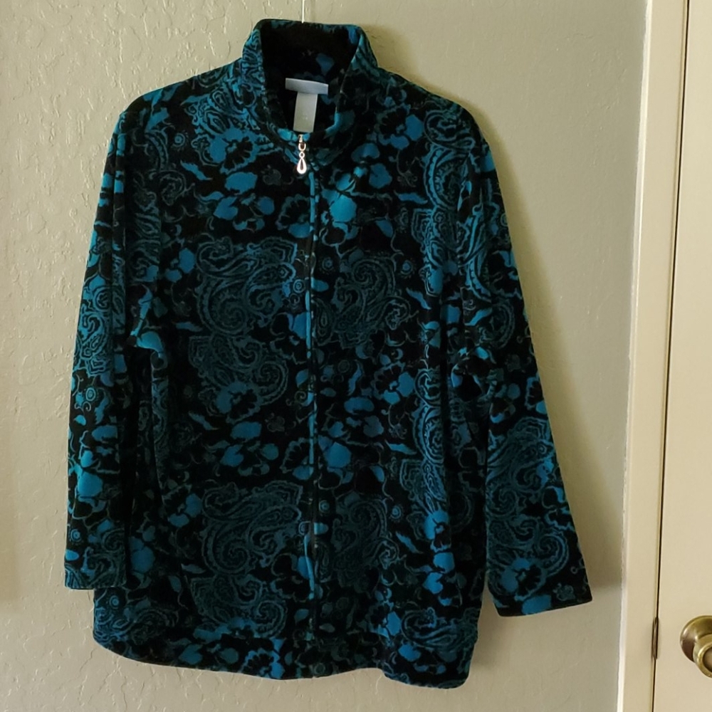 Cozy Velour Printed Jacket
